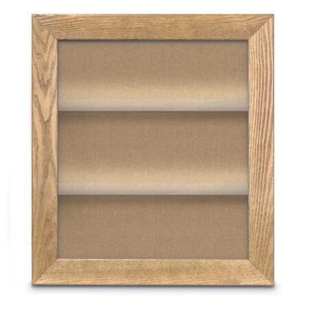 Outdoor Enclosed Combo Board,42x32,Blk Frame/Blk Porc & Dark Spruce